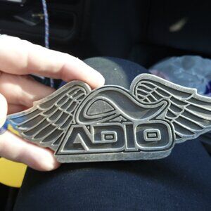 Adio belt buckle skateboard brand
